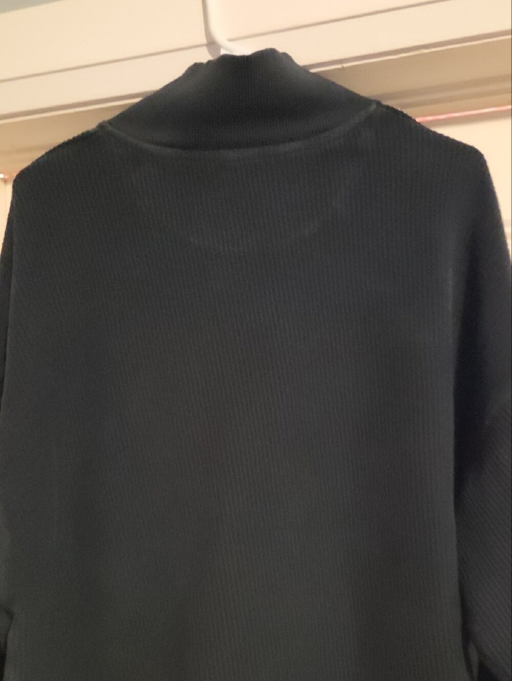 aerie Womens Black Half-Zip Ribbed Pullover - Picture 8 of 12